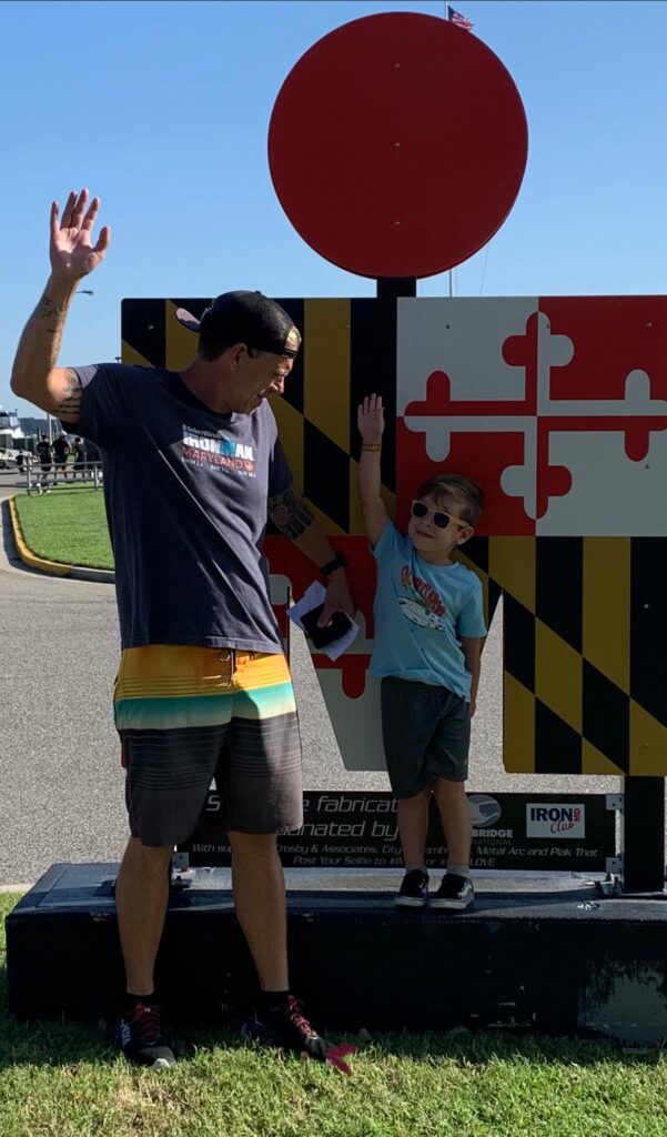 Coach Matt and Son at Ironman Maryland